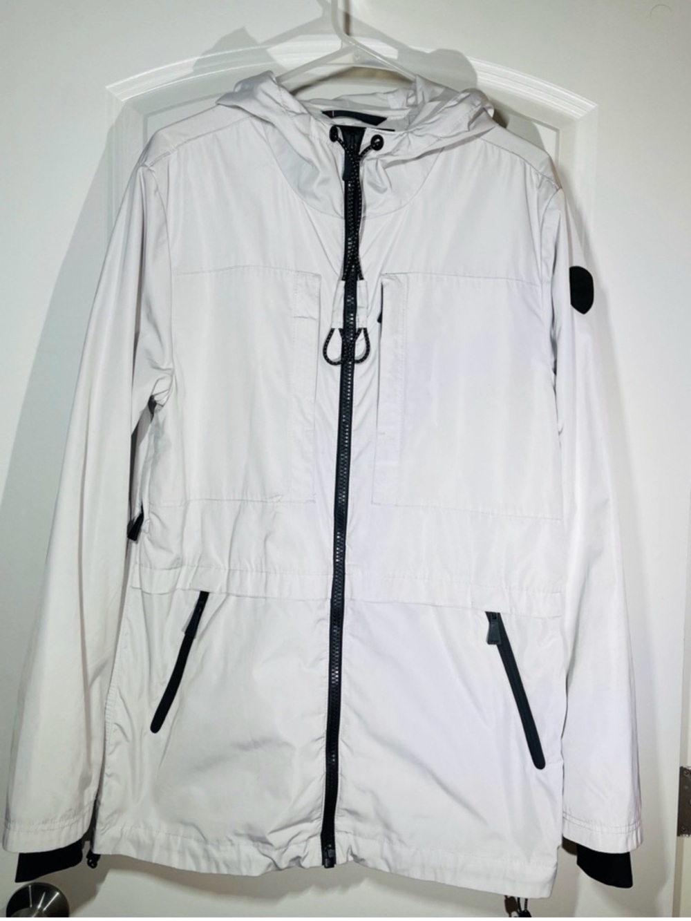 Vintage Pajar Canada 1963 White Rain/Windbreaker Hooded Jacket Sz: Medium